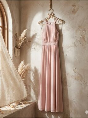 Show Me Your Mumu Amanda Maxi Dress Blush Large Bridesmaid NWT